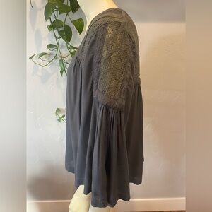 New Lovestitch Charcoal Lace Detail Top size S